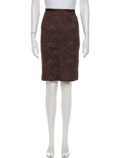 Pre-owned Dolce & Gabbana Lace Pattern Knee-length Skirt In Multi
