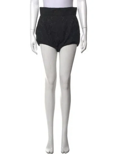 Pre-owned Dolce & Gabbana Lace Pattern Mini Shorts In Black