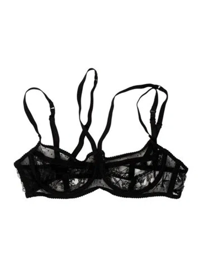 Pre-owned Dolce & Gabbana Lace Pattern Pajamas In Black