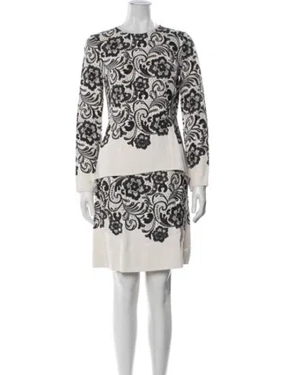 Pre-owned Dolce & Gabbana Lace Pattern Skirt Set