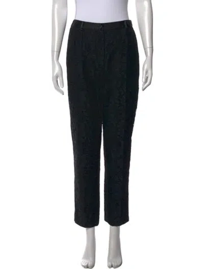 Pre-owned Dolce & Gabbana Lace Pattern Straight Leg Pants In Black
