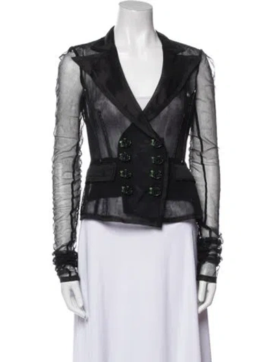 Pre-owned Dolce & Gabbana Lace Pattern Vest In Black