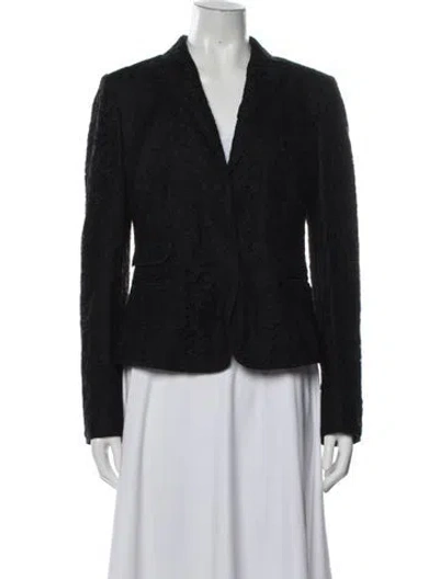 Pre-owned Dolce & Gabbana Lace Patterned Blazer In Black