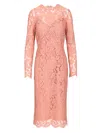 Dolce & Gabbana Lace Pencil Longuette Dress Dresses Rose