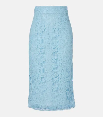 Dolce & Gabbana Lace Pencil Skirt In Multi