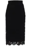 DOLCE & GABBANA LACE PENCIL SKIRT WITH TUBE SILHOUETTE