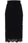 DOLCE & GABBANA LACE PENCIL SKIRT WITH TUBE SILHOUETTE