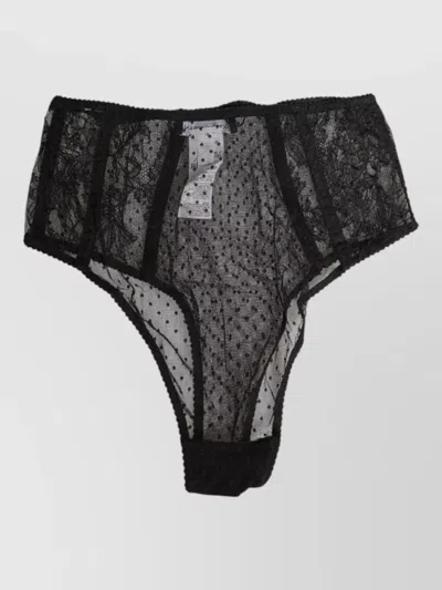 Dolce & Gabbana Lace Polka Dot High Waist Panties