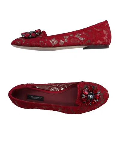 Dolce & Gabbana Lace Print Loafers In Animal Print