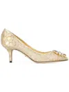 Dolce & Gabbana Bellucci Pumps In Gold