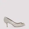 Dolce & Gabbana Bellucci 60 Crystal-embellished Pumps In Taormina Lace In White