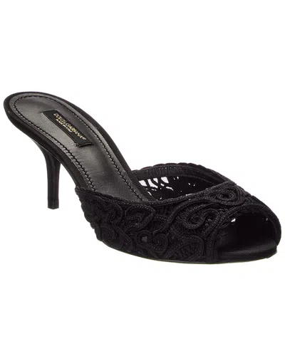 Dolce & Gabbana Lace Sandal In Black