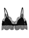 Dolce & Gabbana Black Chantilly Bralette In Silk Blend Woman In Black