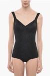 DOLCE & GABBANA LACE SEE THROUGH BODYSUIT WITH SWEETHEART NECKLINE