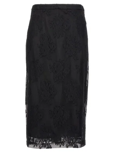DOLCE & GABBANA DOLCE & GABBANA LACE SHEATH SKIRT