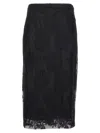 Dolce & Gabbana Lace Sheath Skirt Skirts In Nero