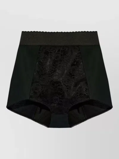 DOLCE & GABBANA LACE SHORTS HIGH WAIST ABOVE KNEE HEM