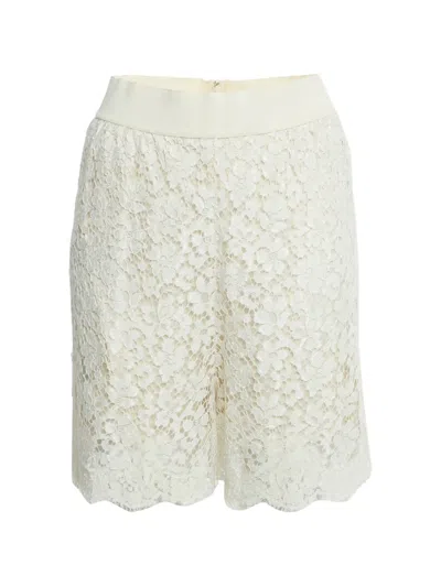 Pre-owned Dolce & Gabbana Lace Shorts In Neutral