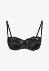 Dolce & Gabbana Silk Bra With Adjustable Shoulder Straps In Black