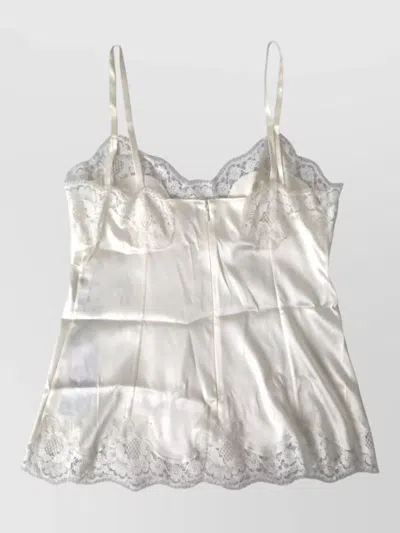 Dolce & Gabbana Lace Silk Camisole Sleepwear Top Underwear In White