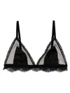 Dolce & Gabbana Black Lace Triangle Bra With Matching Inserts For Women
