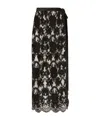 Dolce & Gabbana Chantilly-lace Midi Skirt In Black