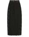 Dolce & Gabbana Sheer Lace Midi Skirt In Black