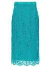 Dolce & Gabbana Lace Skirt Skirts Light Blue In Multi
