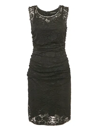 Pre-owned Dolce & Gabbana Lace Sleeveless Dress In Black