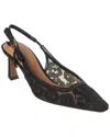 Dolce & Gabbana Women's Pointed Toe Lace Style High Heel Slingback Pumps
