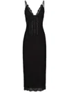 Dolce & Gabbana Dolce  Gabbana Lace Calf-length Slip Dress In Black