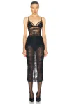 Dolce & Gabbana Lace Slip Dress In Nero