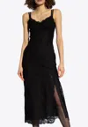 Dolce & Gabbana Lace Midi Dress With Double Scalloped Detailing In Black