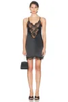 Dolce & Gabbana Lace Slip Mini Dress In Black