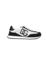 Dolce & Gabbana Multicolor Mesh And Split Leather Cushion Sneakers In Black