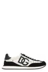 Dolce & Gabbana Black And White Low Top With Lace Details And Dg Patch On The Side