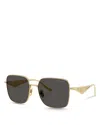 Dolce & Gabbana Lace Square Sunglasses, 57mm In Gold