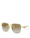 Dolce & Gabbana Lace Square Sunglasses, 57mm In Matte Gold