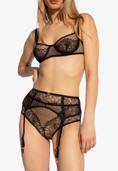 Dolce & Gabbana Lace Suspender Belt In Black