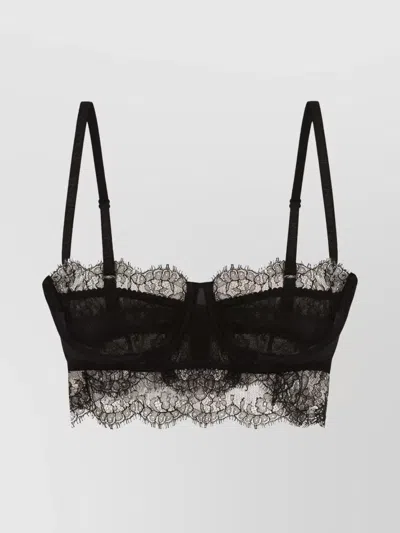 Dolce & Gabbana Chantilly-lace Balconette Bra In Black