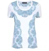 Dolce & Gabbana Jersey T-shirt With Lace Inserts And Dg Logo In Optical White