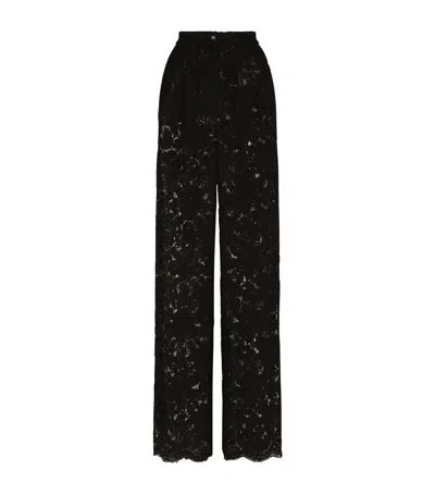 DOLCE & GABBANA LACE TAILORED TROUSERS