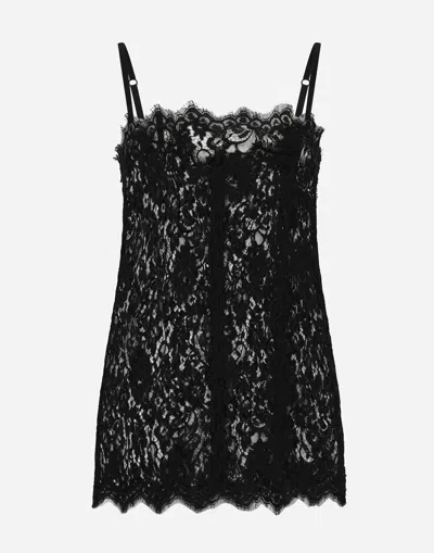 Dolce & Gabbana Lace Top In Black