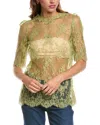 Dolce & Gabbana Lace Top In Green