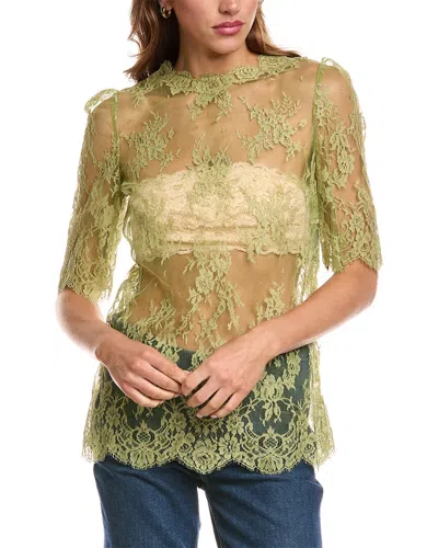 Dolce & Gabbana Lace Top In Green