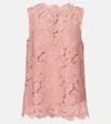 Dolce & Gabbana Lace Top In Pink