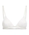 Dolce & Gabbana Floral-motif Triangle Bra In White