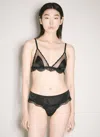 Dolce & Gabbana Black Lace Triangle Bra With Matching Inserts For Women In Black