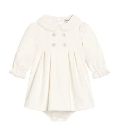 Dolce & Gabbana Kids' Lace-trim Collared Dress In Neutral