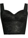 Dolce & Gabbana Corset With Lace Edge In Black